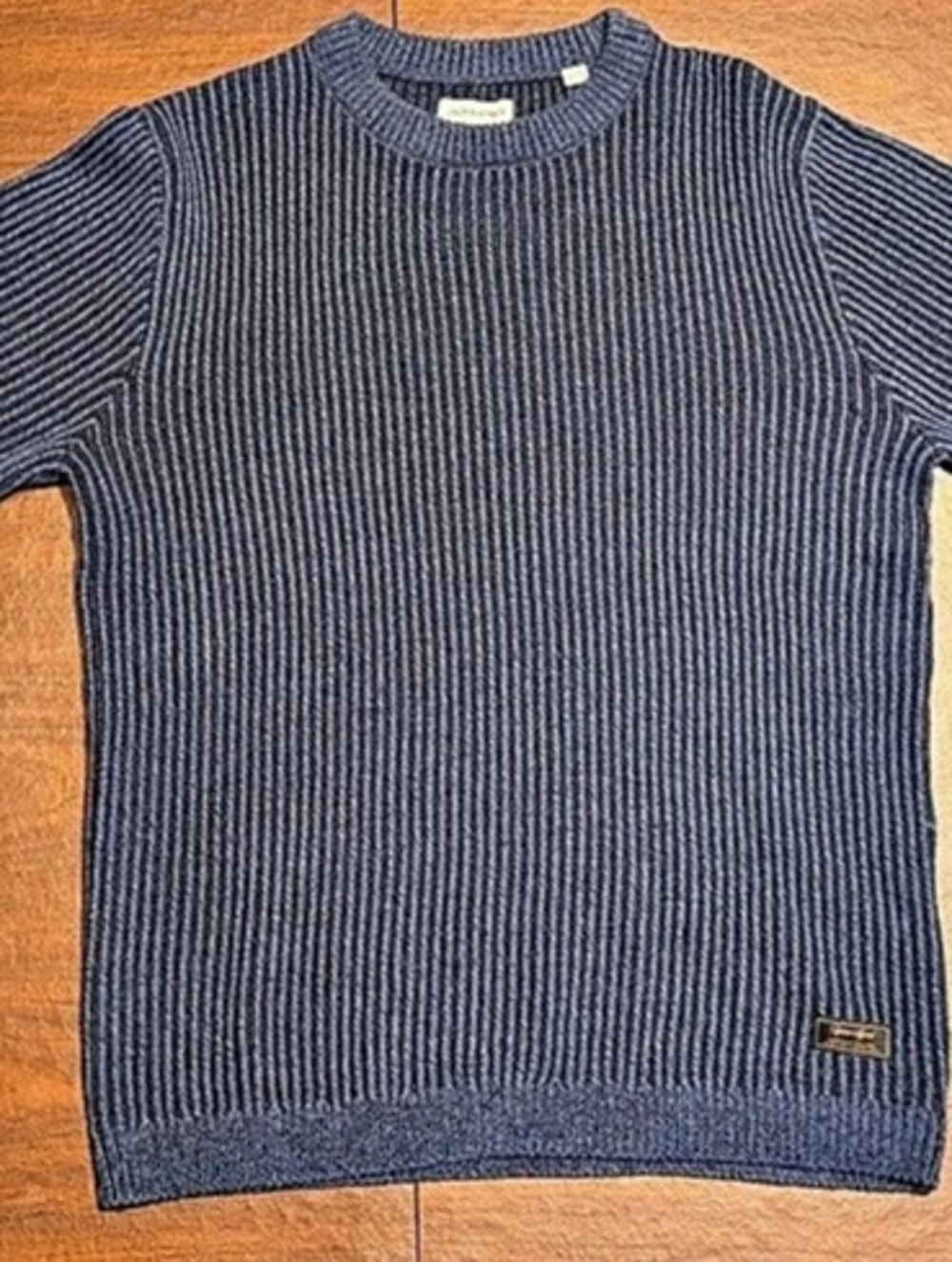 Jack & Jones Superior Amabel Ribbed Crewneck Gray Size Large Like New